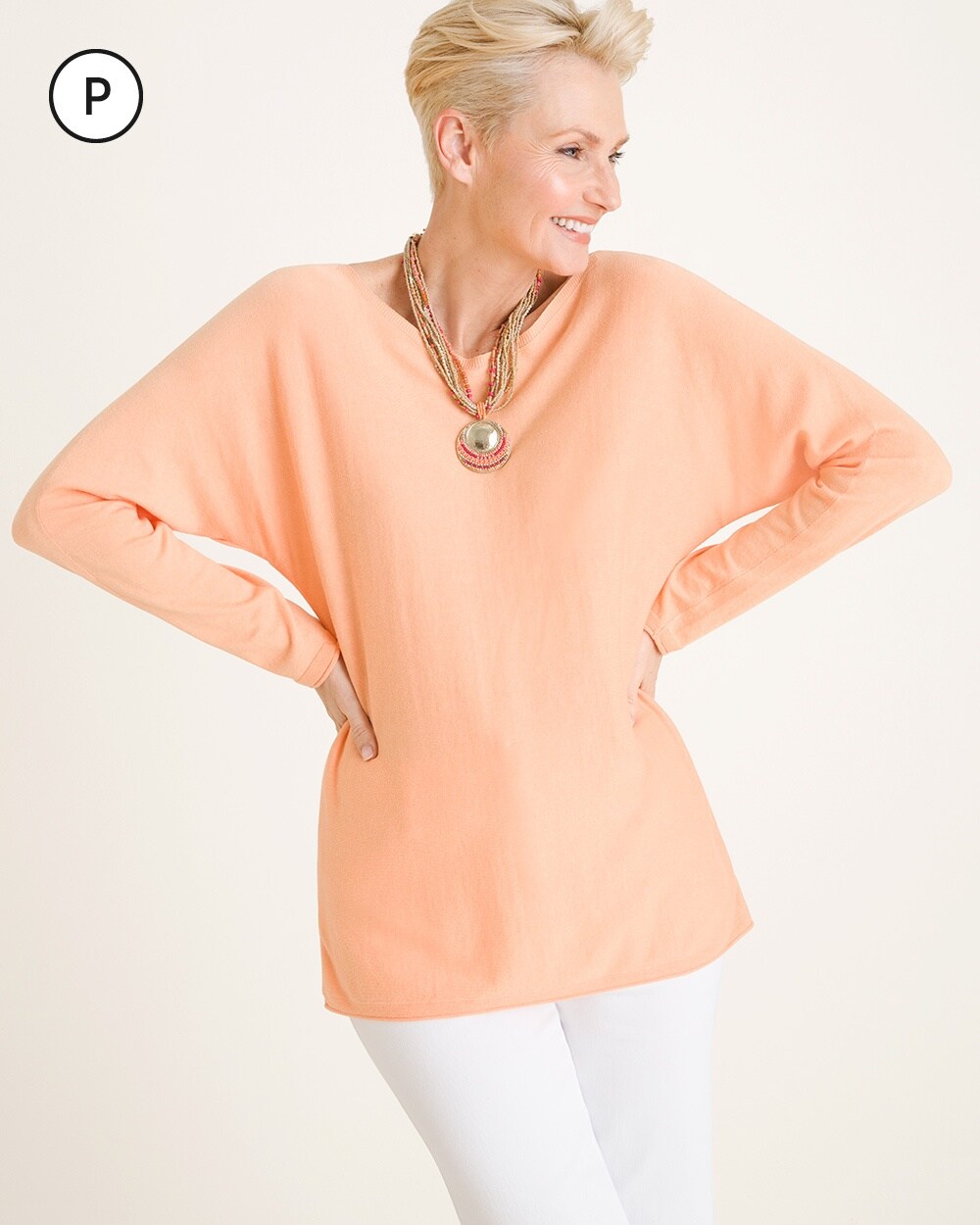 Petite Long-Sleeve Pullover Sweater