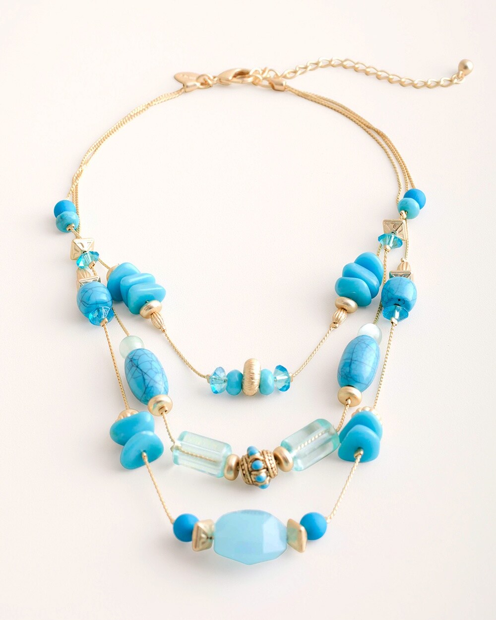 Turquoise-Hued Illusion Necklace