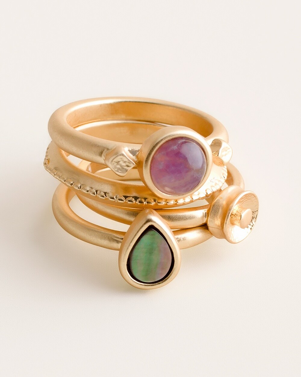 Gold-Tone Multi-Colored Ring