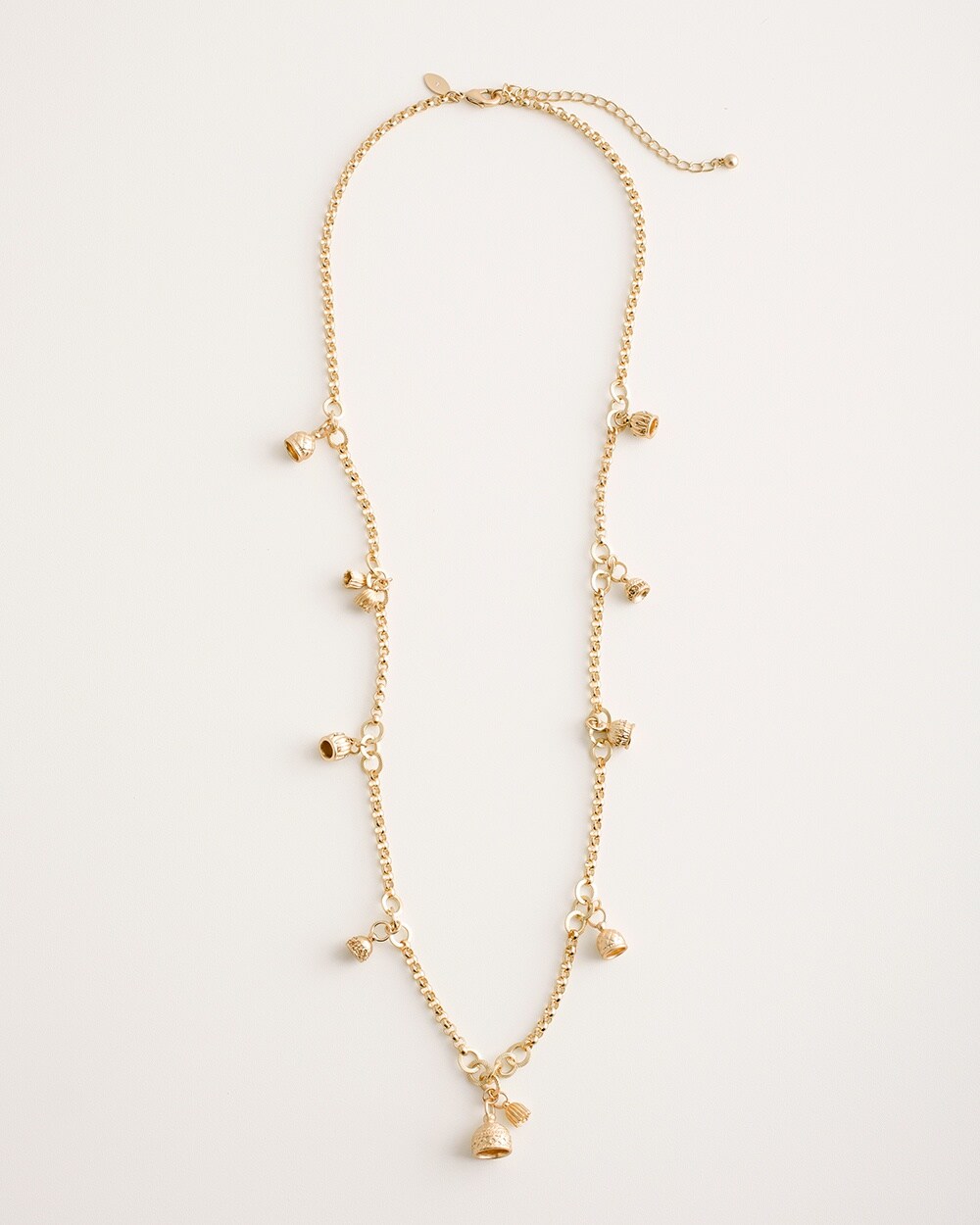 Gold-Tone Bells Single-Strand Necklace