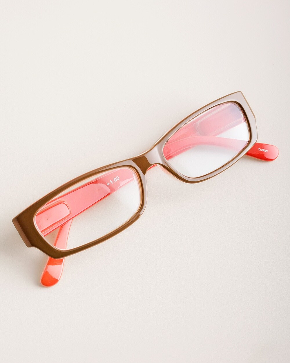 Pink and Neutral Reading Glasses