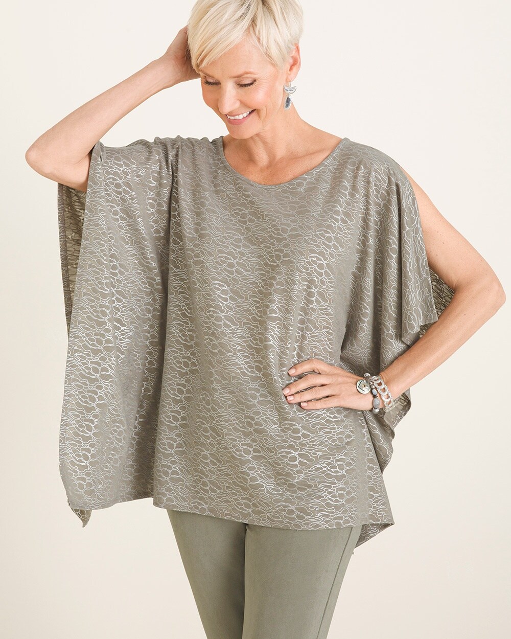 Travelers Collection Foiled Poncho