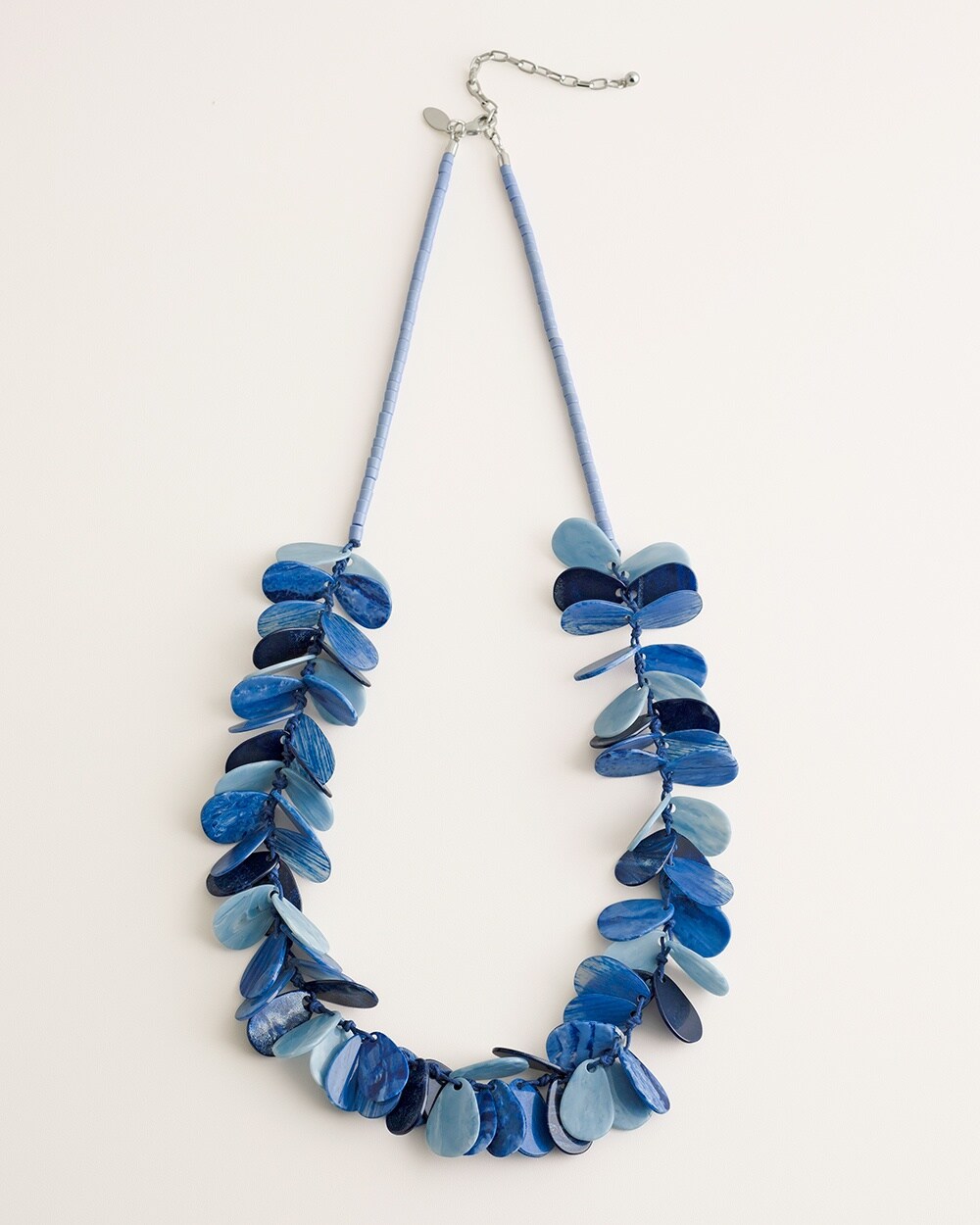 Long Blue Single-Strand Necklace