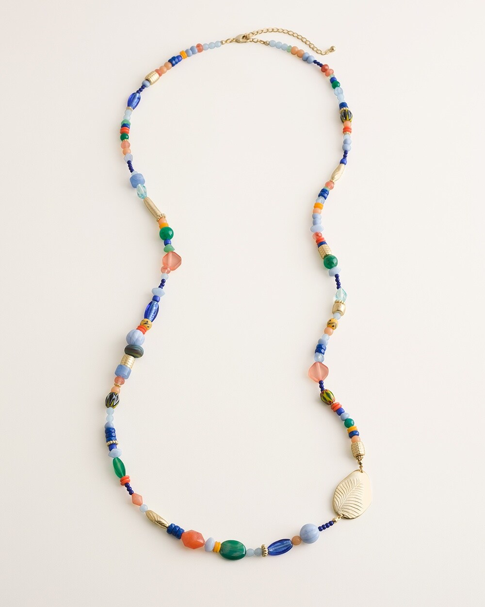 Beaded Multi-Colored Single-Strand Necklace