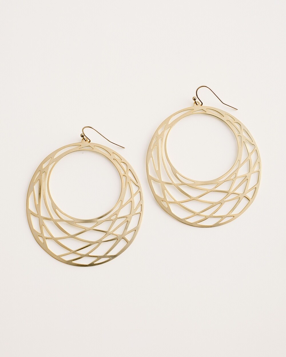 Weave Gold-Tone Hoop Earrings