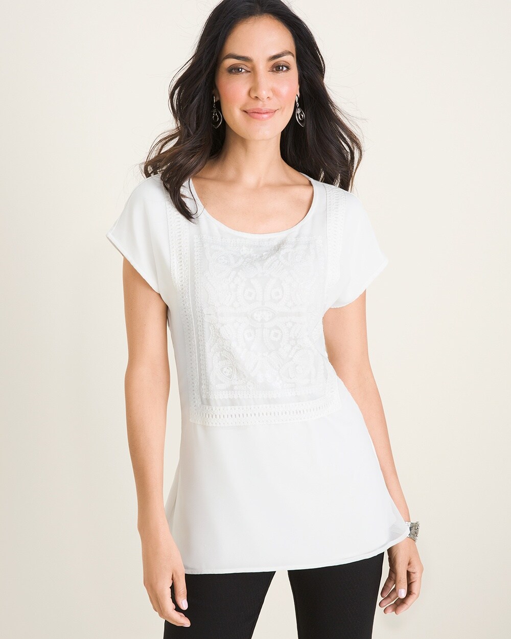 Embroidered Texture Tee