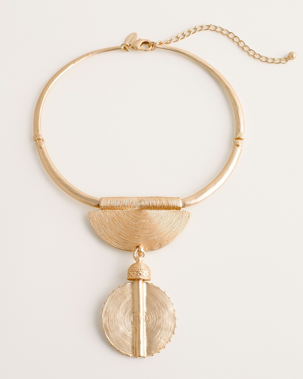 Textured Gold-Tone Collar-Bib Necklace