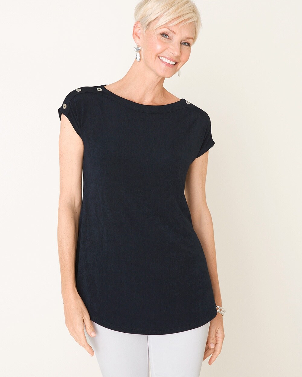 Travelers Classic Button-Detail Top