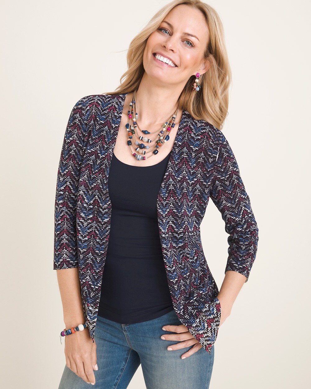 Patterned Woven Cardigan