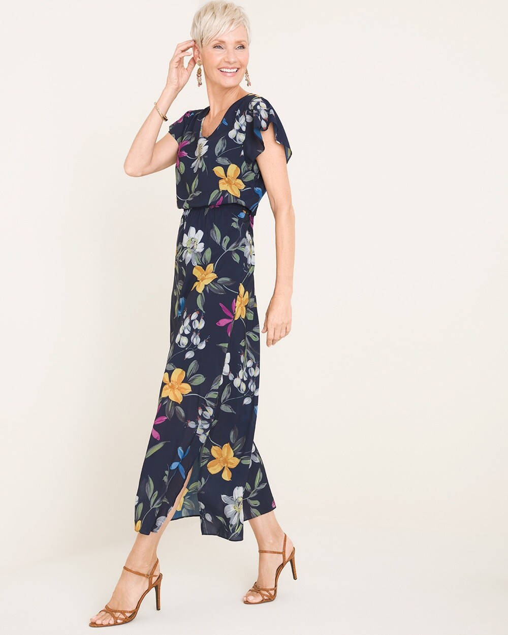 Floral-Print Maxi Dress