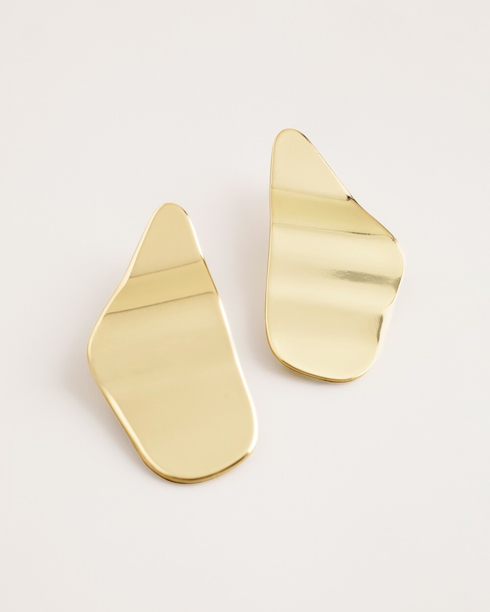 Gold-Tone Disc Linear Earrings