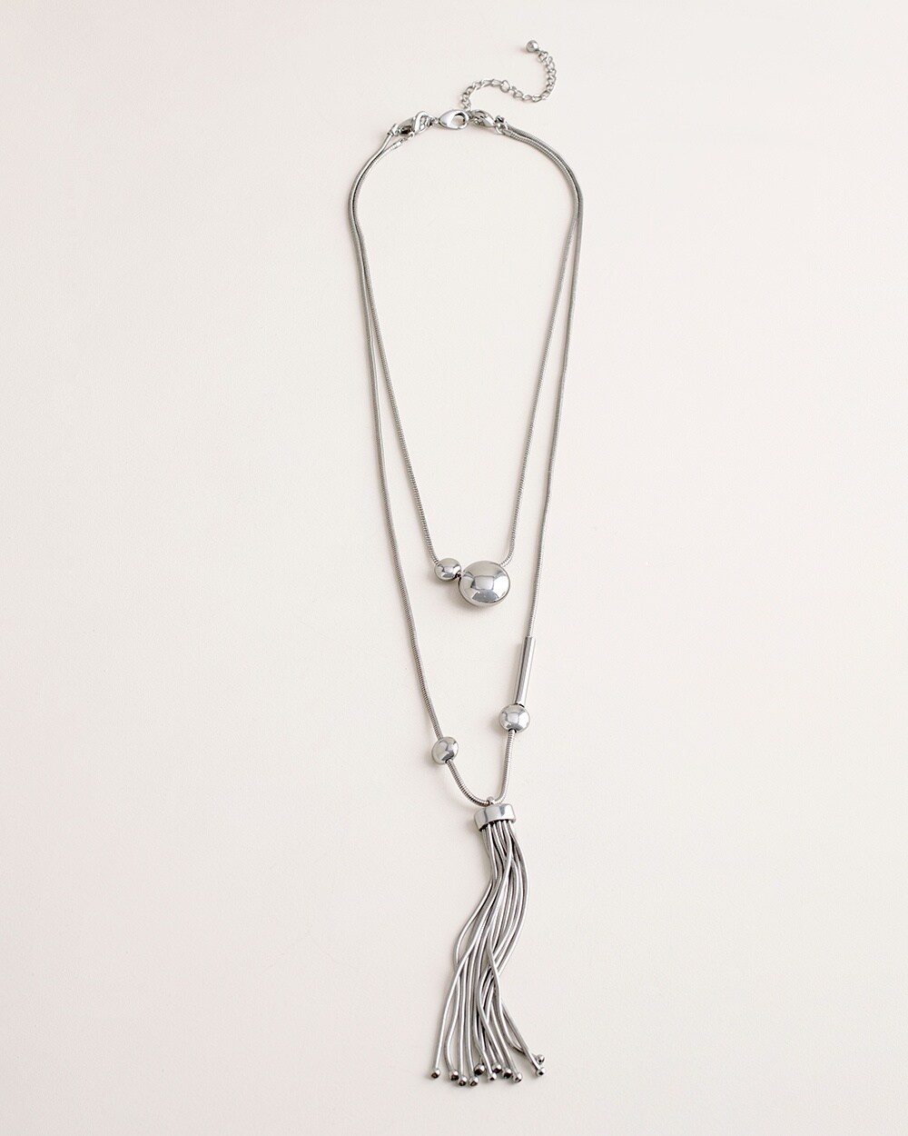 Convertible Silver-Tone Pendant Necklace