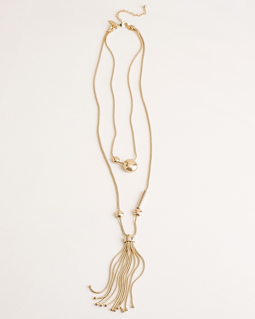 Convertible Gold-Tone Tassel Circlet Necklace