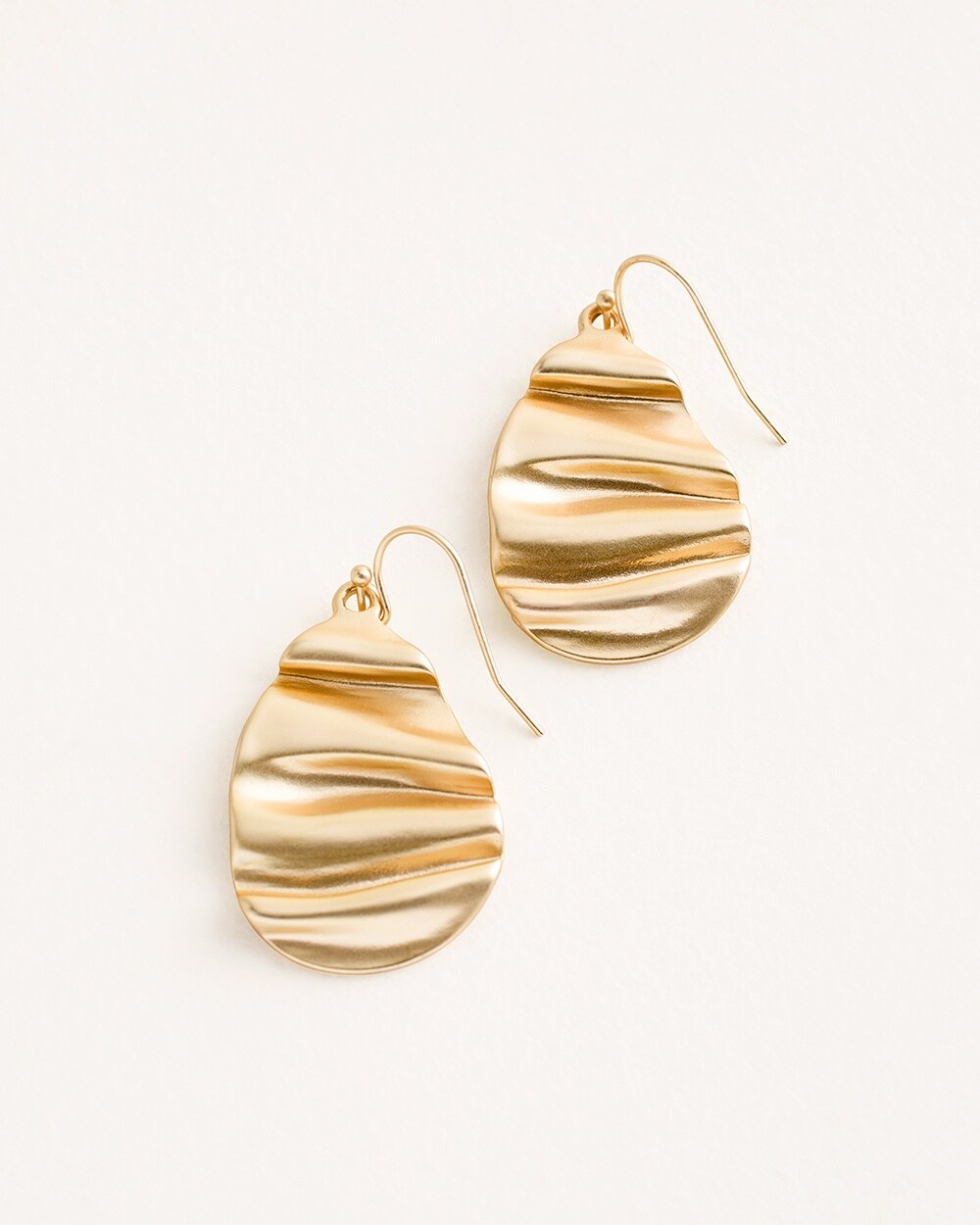 Gold-Tone Wave Drop Earrings