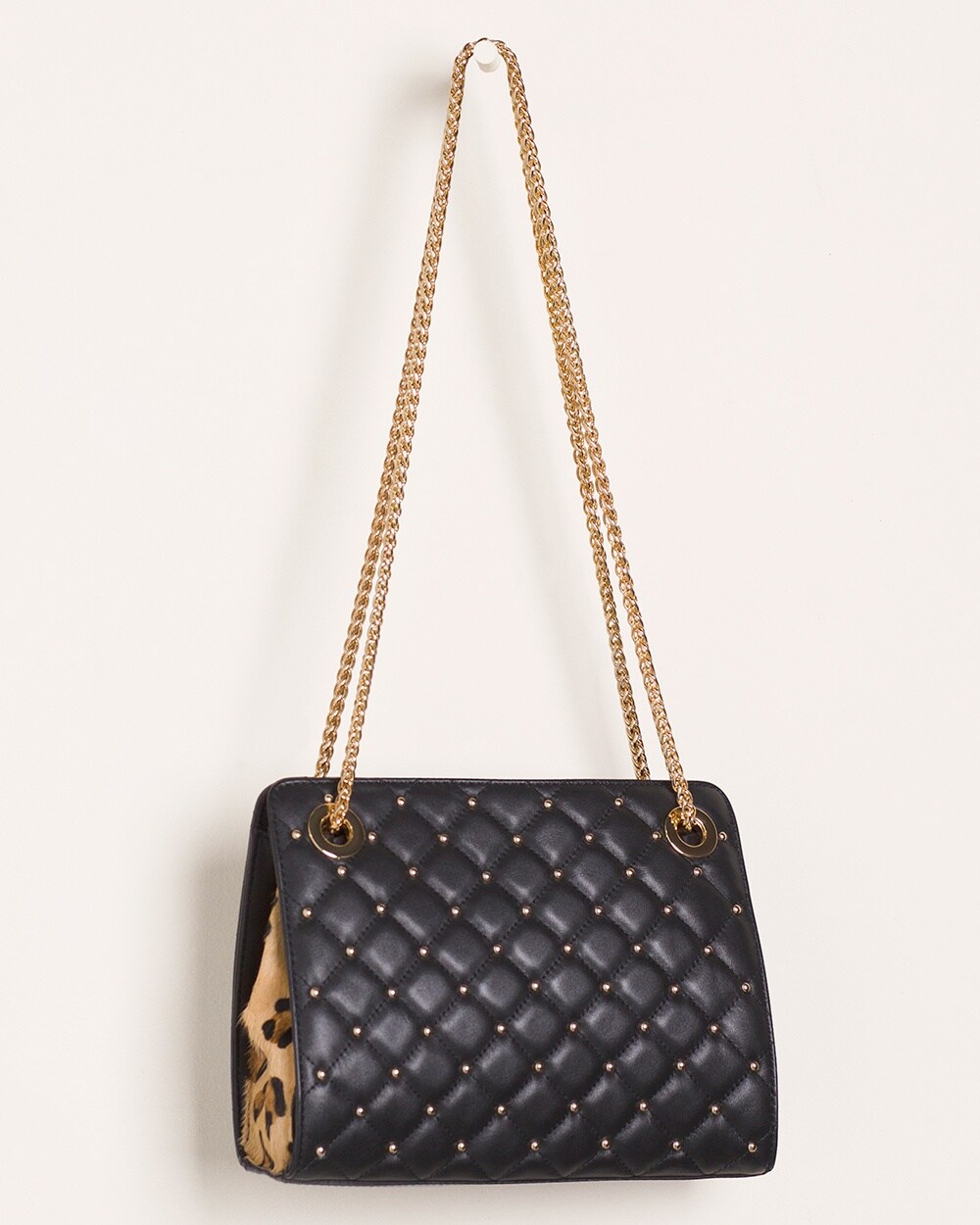 Convertible Quilted Stud Bag