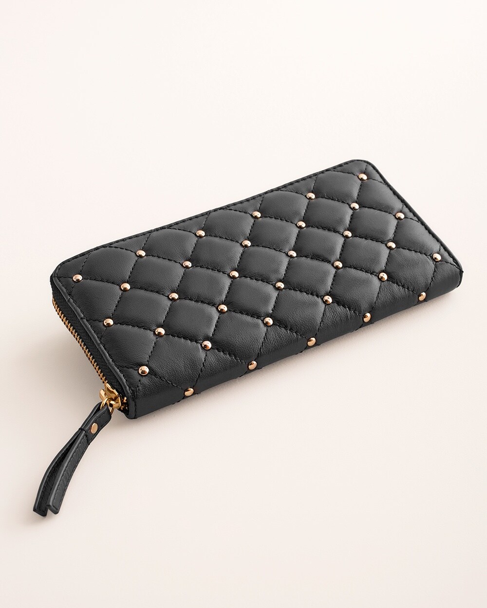 Quilted Stud Wallet