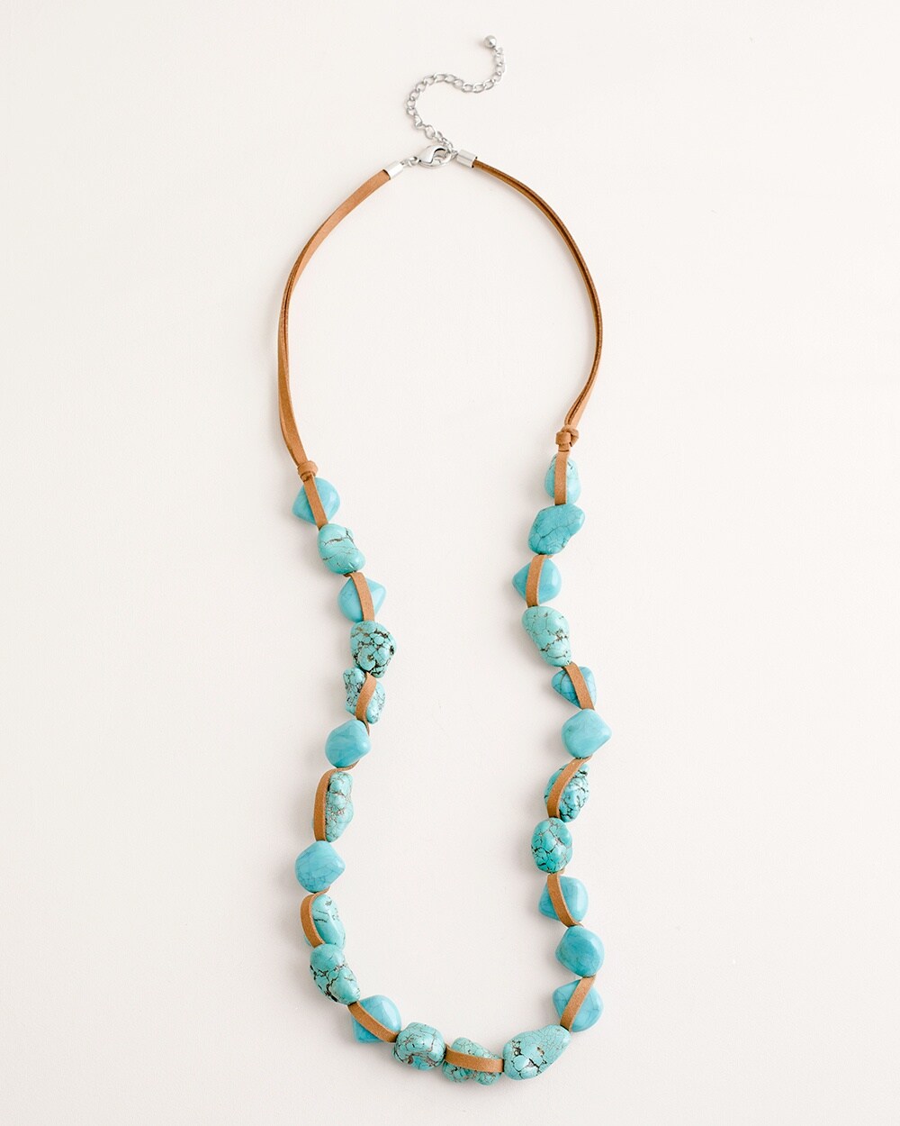 Turquoise-Colored Single-Strand Necklace