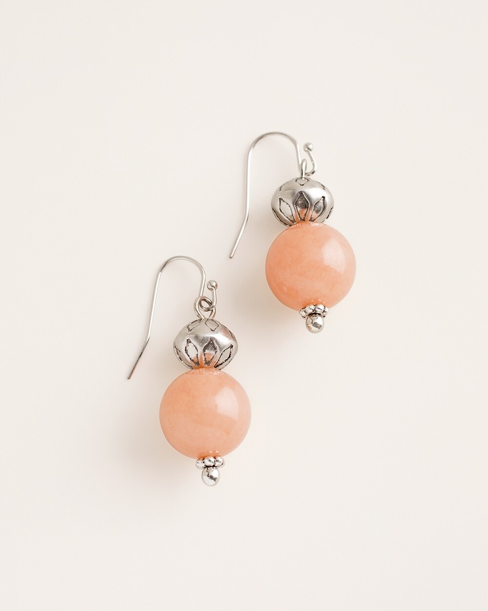 Blush Peach Drop Earrings