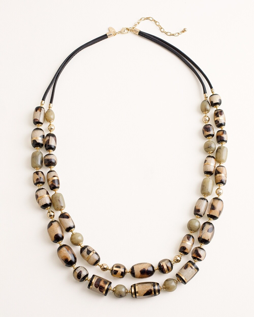 Animal-Print Double-Strand Necklace