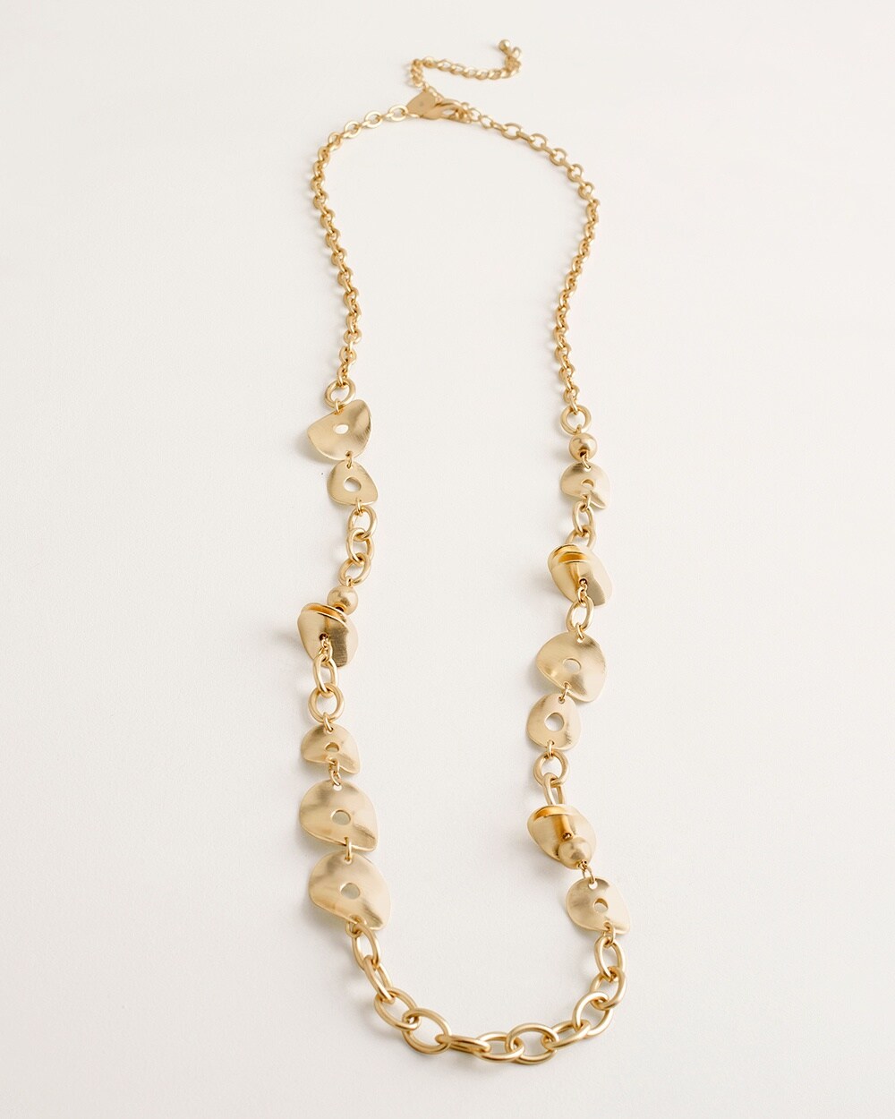 Gold-Tone Disc Single-Strand Necklace