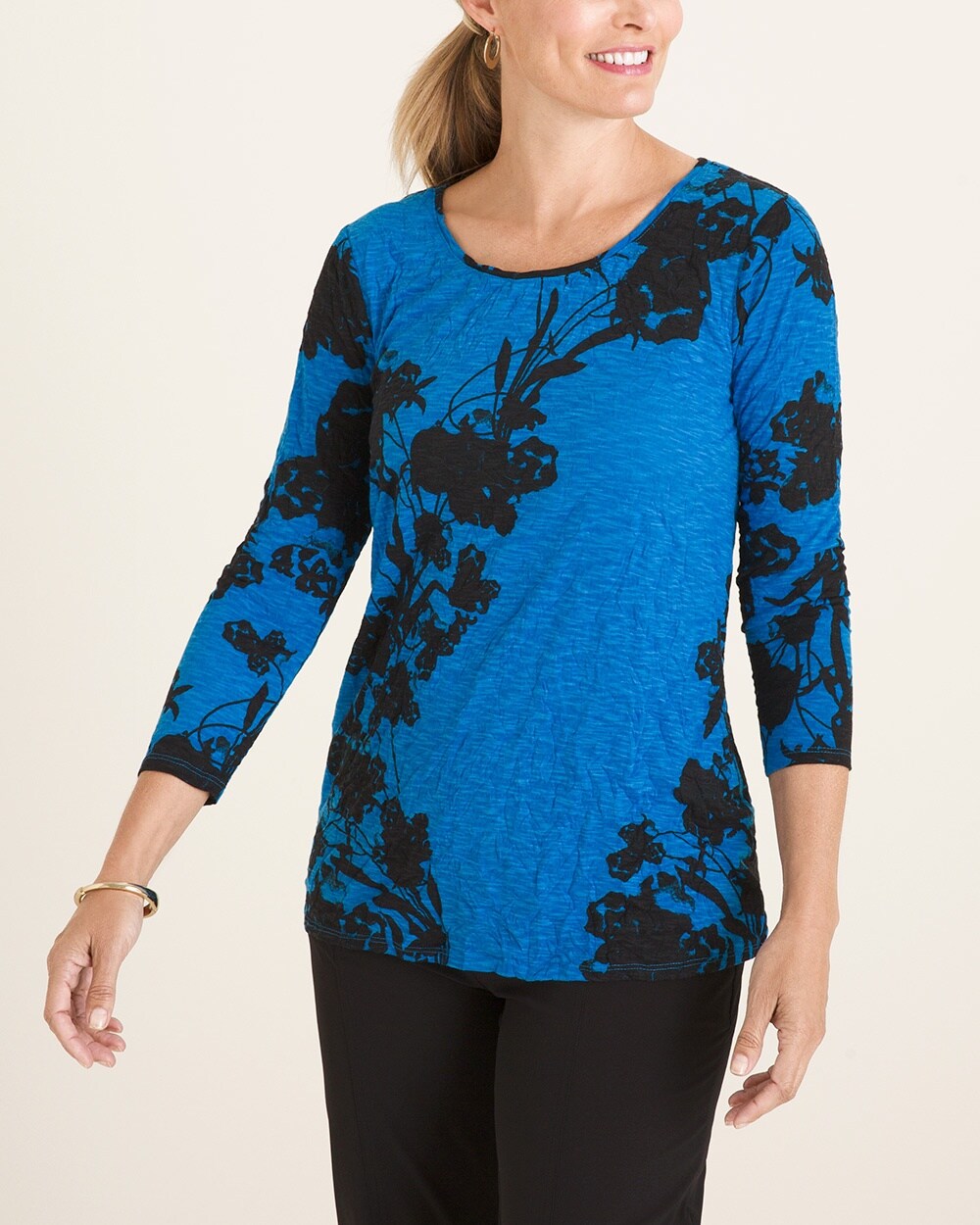 Zenergy Crushed Floral Top - Chico's