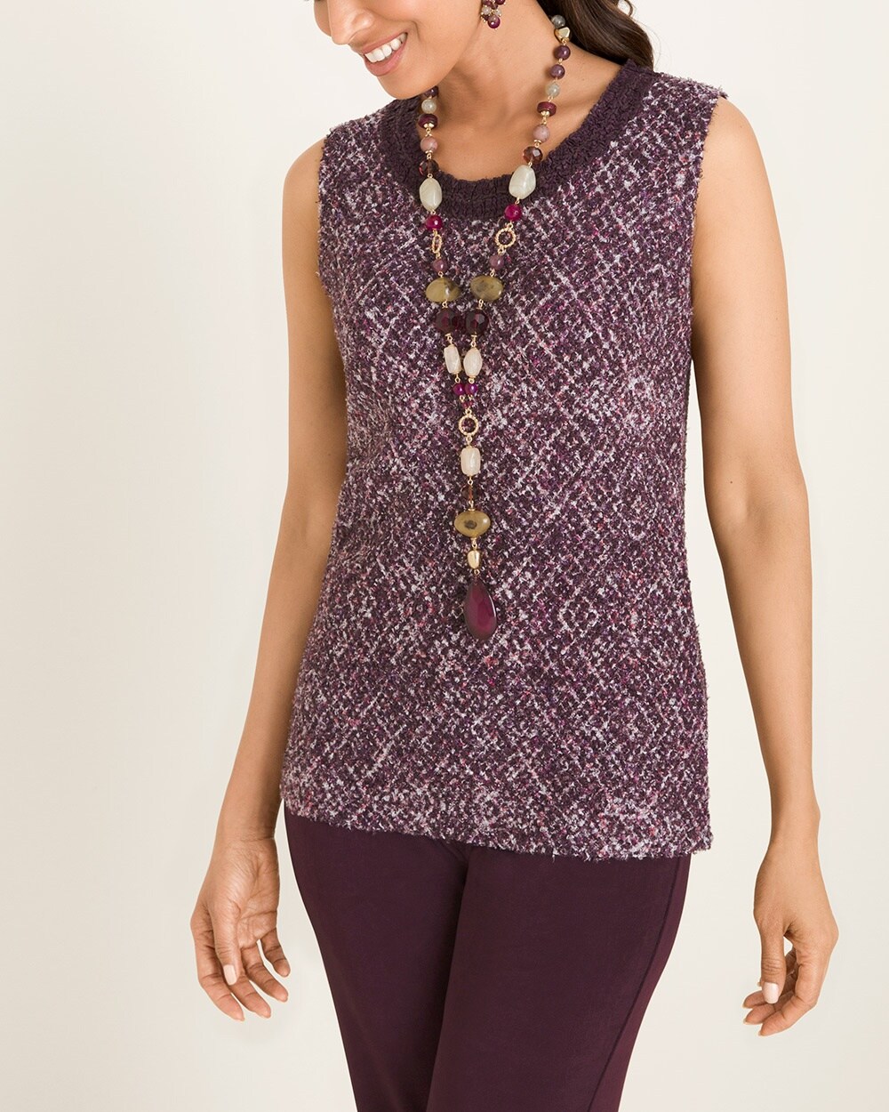 Travelers Collection Texture Tweed Tank