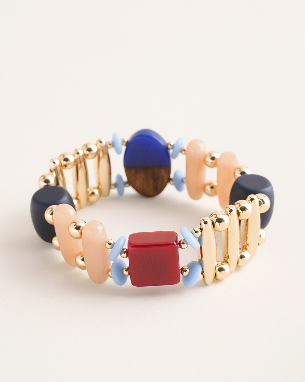 Multi-Colored Geometric Stretch Bracelet