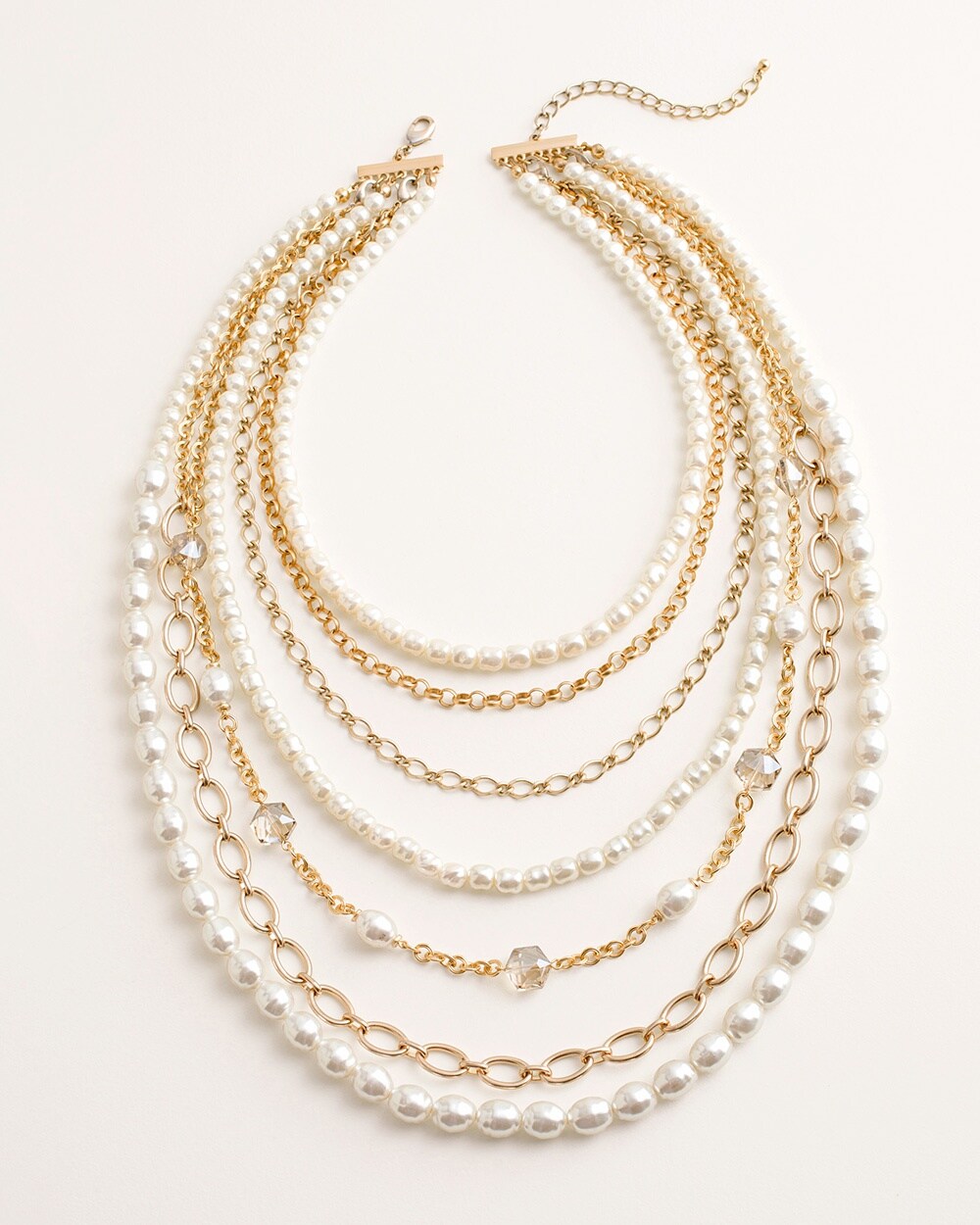 Faux-Pearl Multi-Strand Necklace