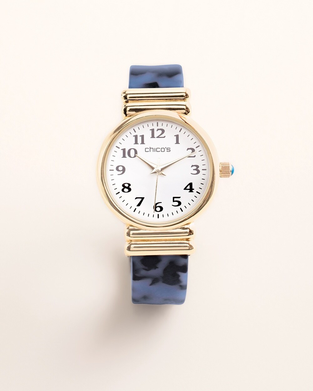 Blue Animal-Print Watch