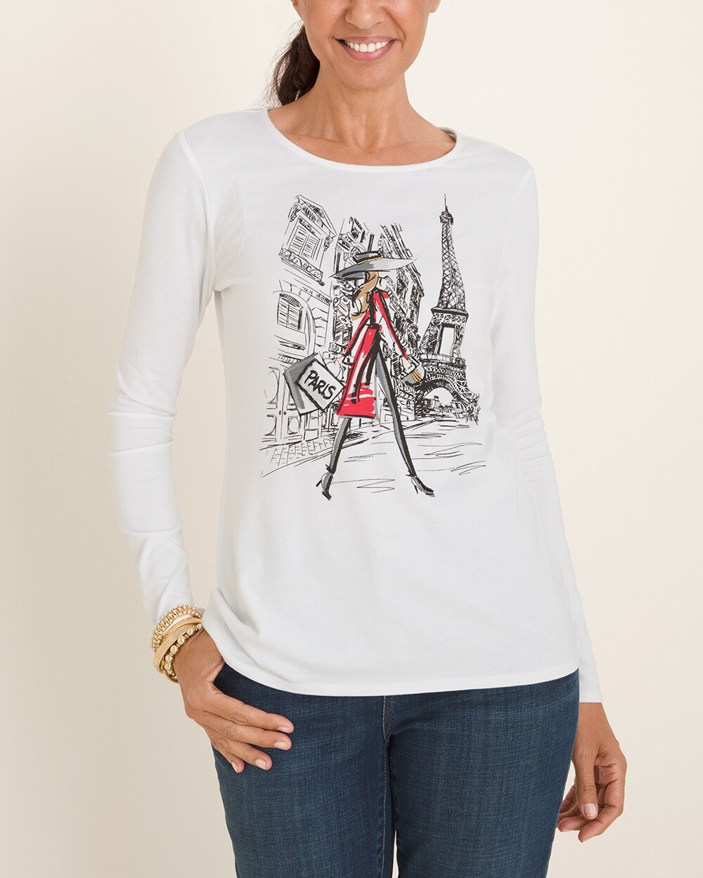 Graphic Embellished Shopping Tee