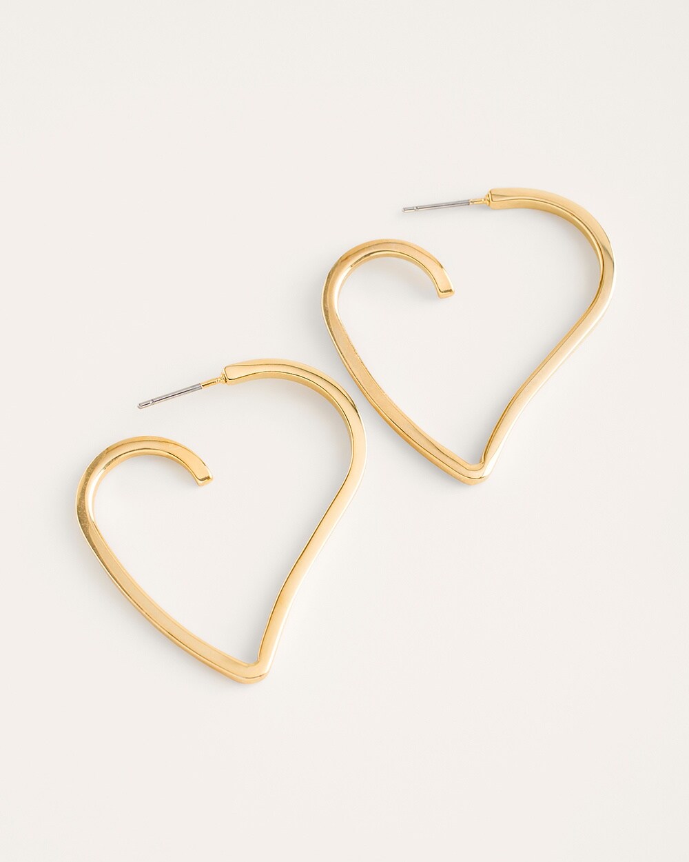 Goldtone Heart Earrings