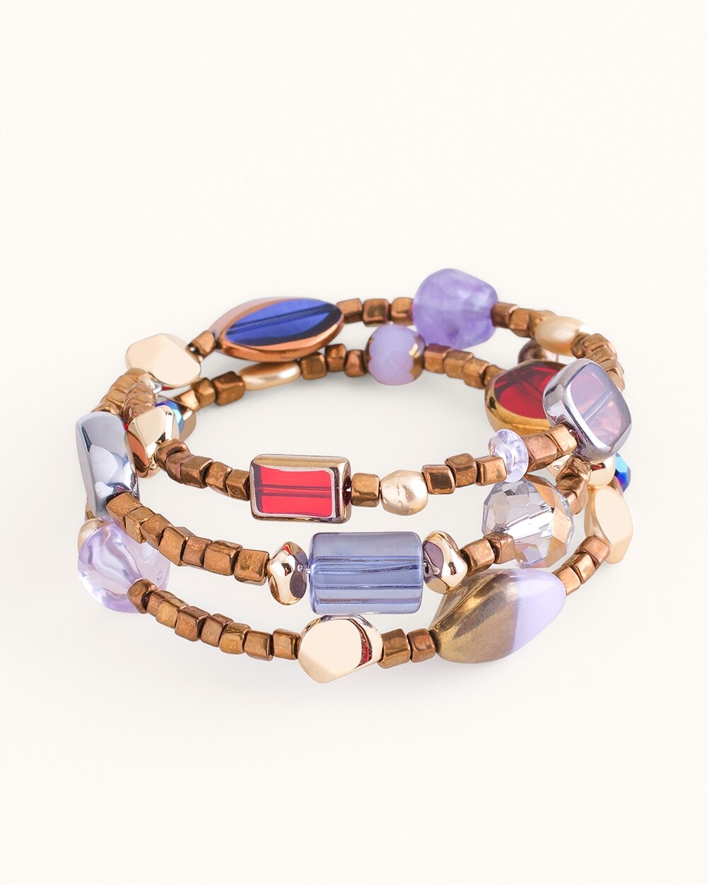 Multi-Colored Shine Coil Bracelet