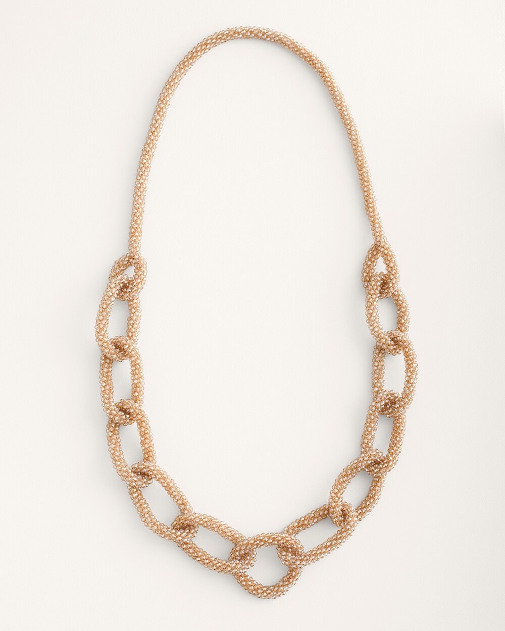 Long Champagne-Hued Lumi Single-Strand Necklace