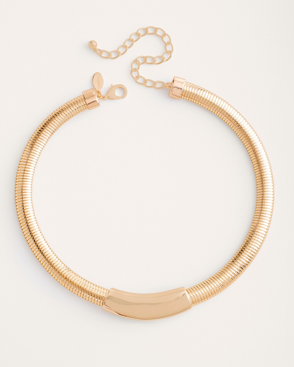 Textured Goldtone Collar Necklace