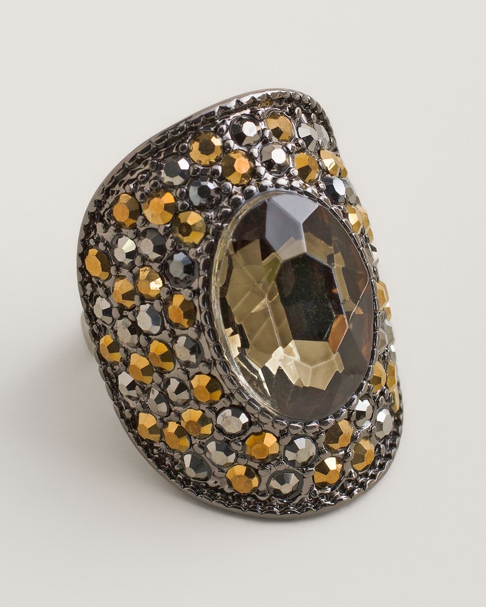 Black and Brown Cocktail Ring