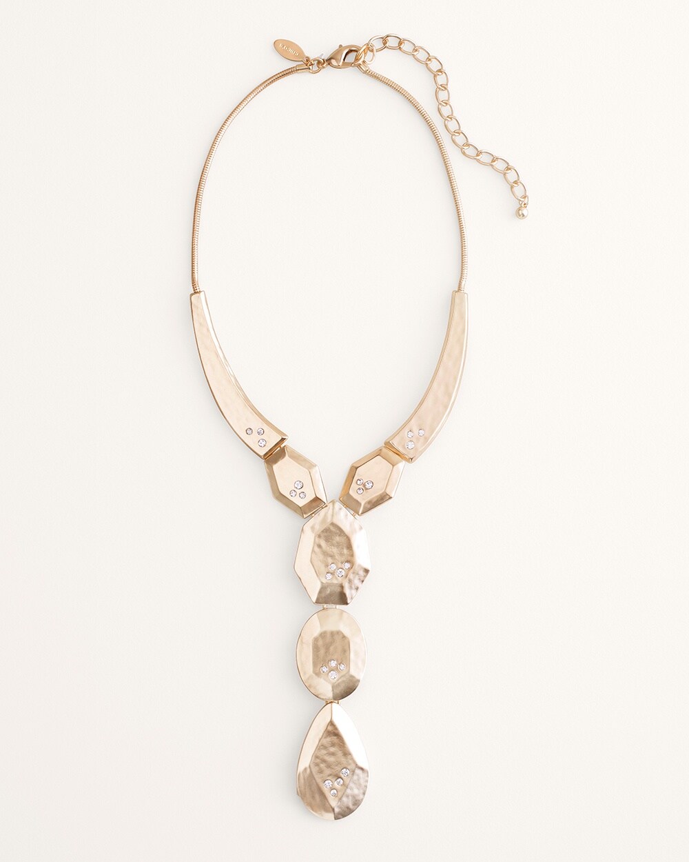 Goldtone Sparkle Triple-Pendant Necklace
