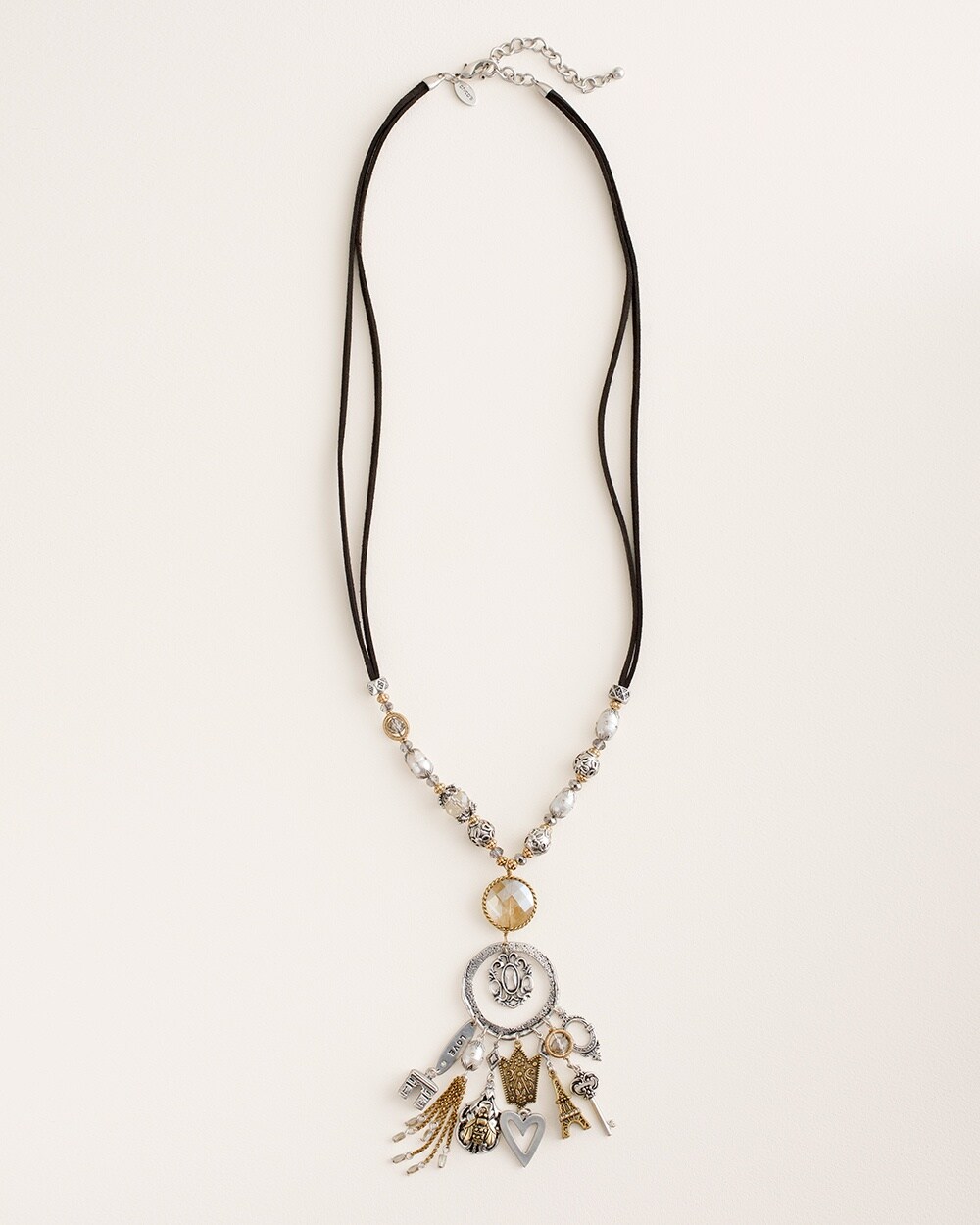 Long Charm Pendant Necklace