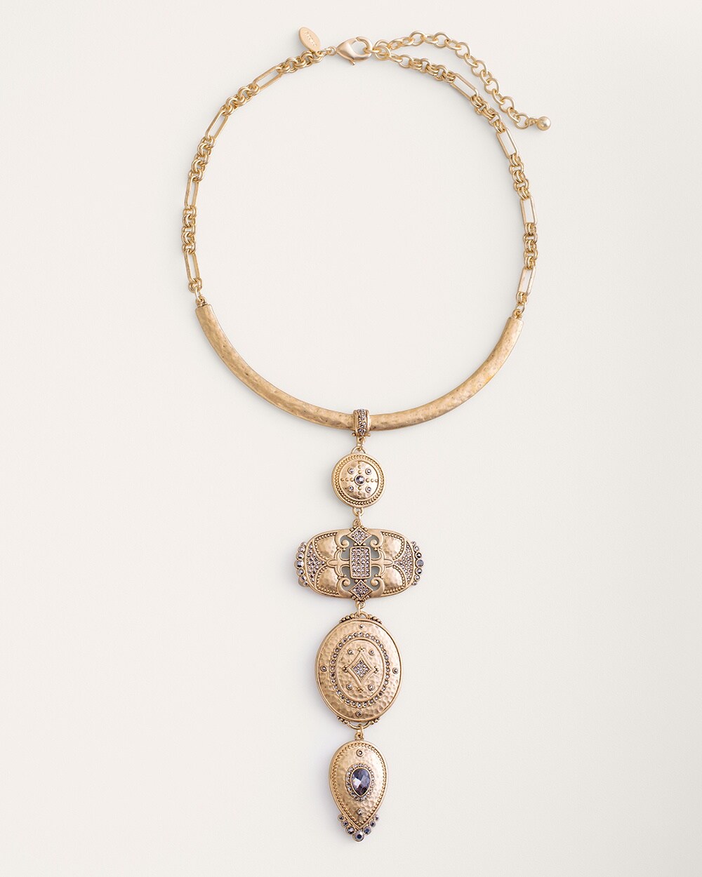 Ornate Goldtone Bib Necklace
