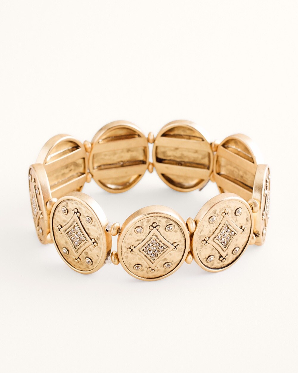 Ornate Goldtone Stretch Bracelet
