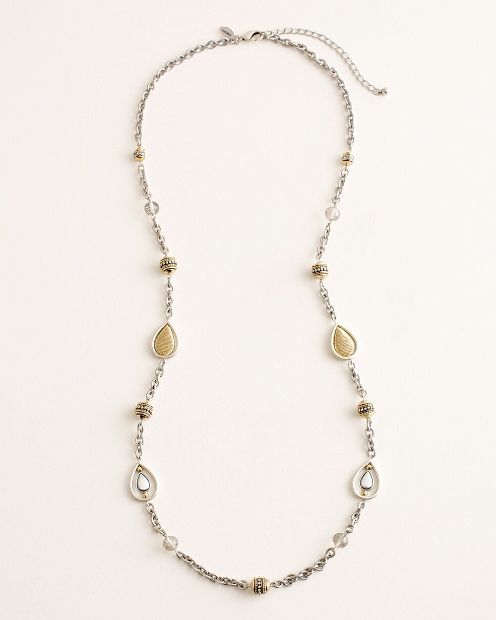 Shimmery Mixed-Metal Single-Strand Necklace