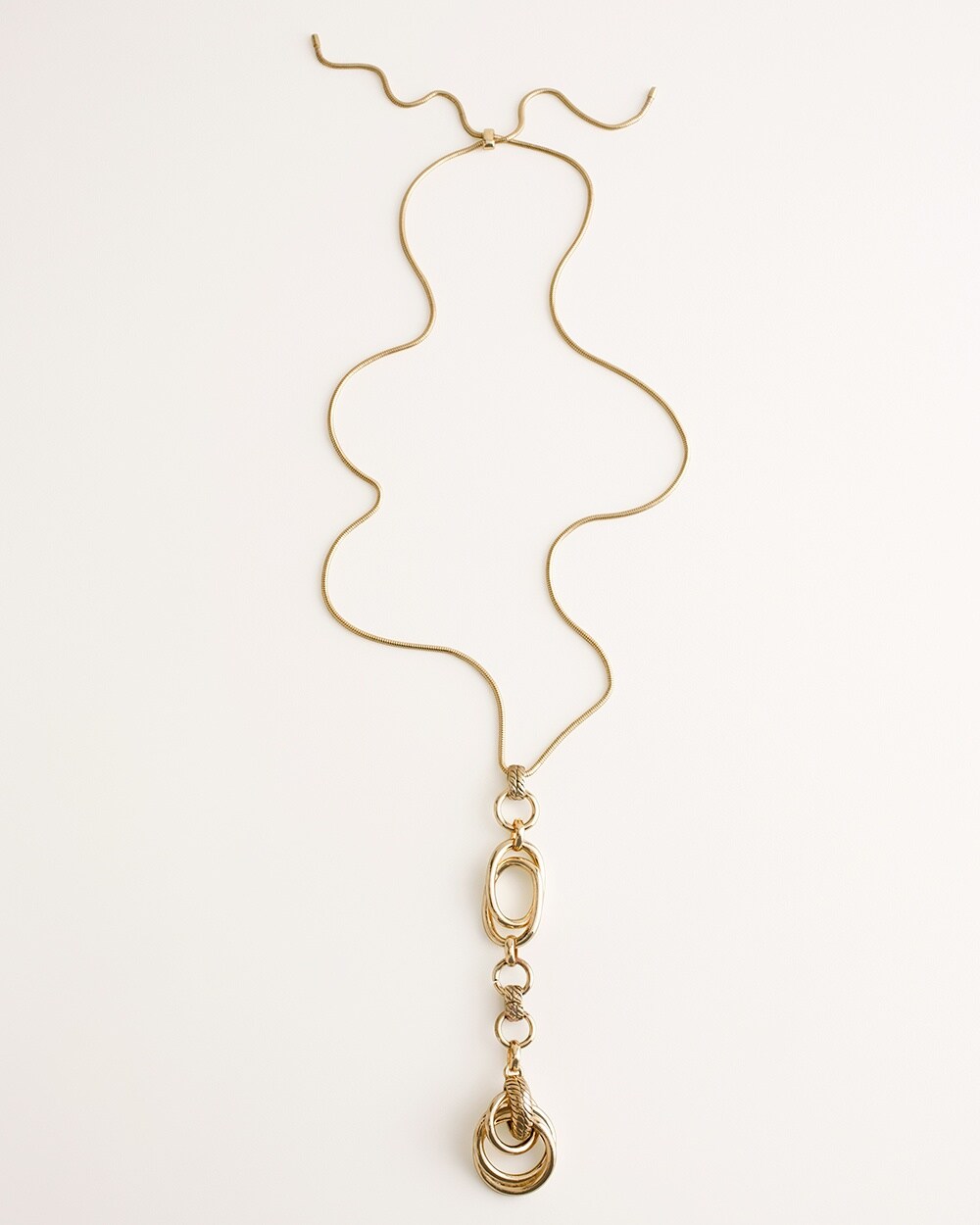 Goldtone Chainlink Y-Necklace