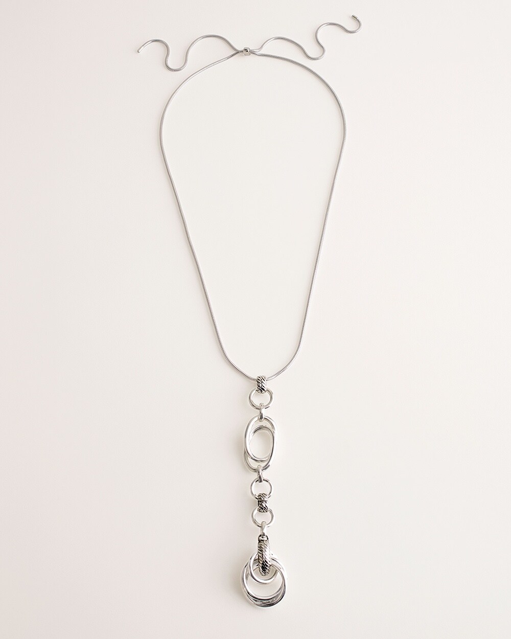 Silvertone Chainlink Y-Necklace
