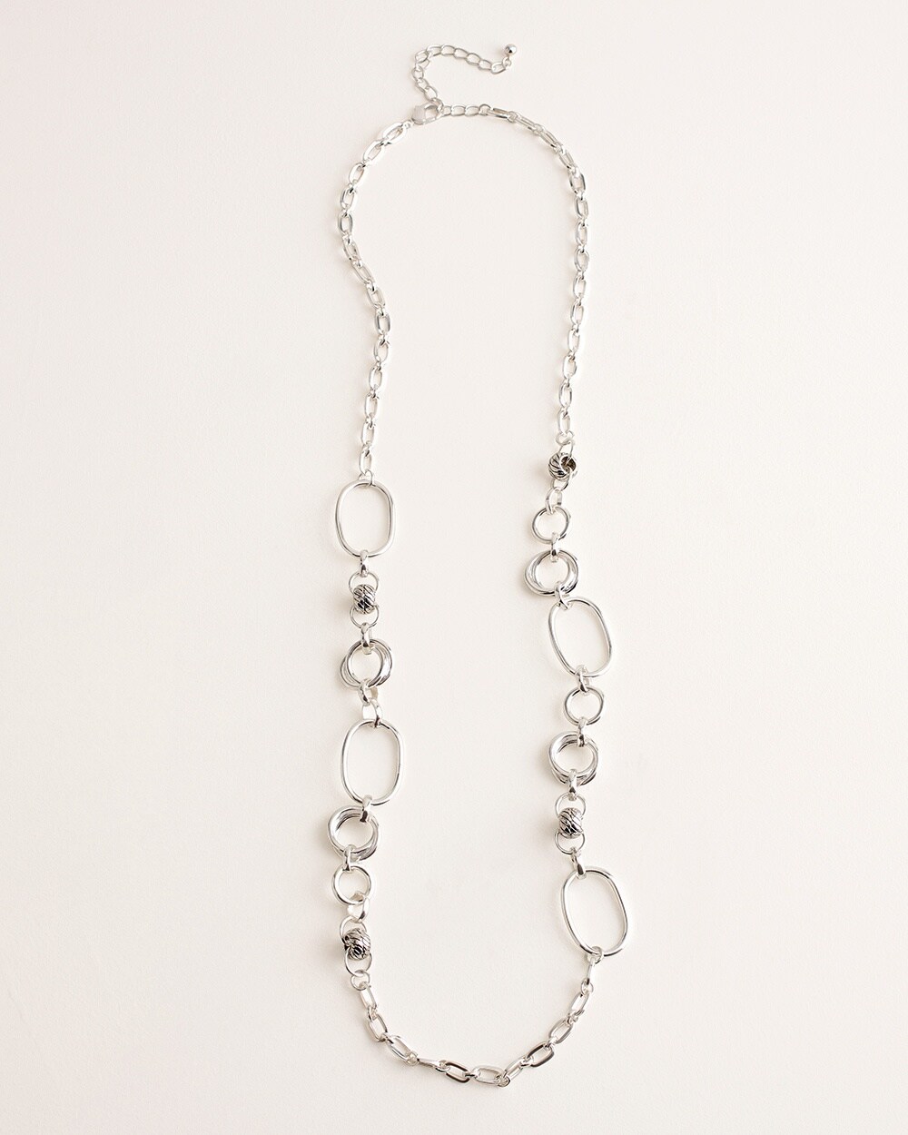Silvertone Chainlink Single-Strand Necklace