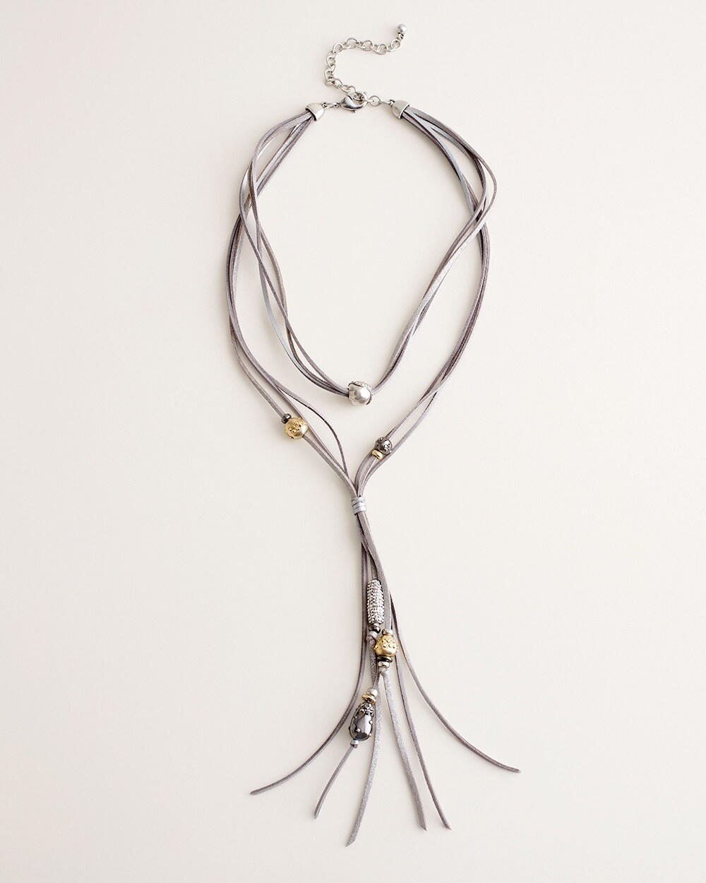 Neutral Glisten Double-Strand Necklace