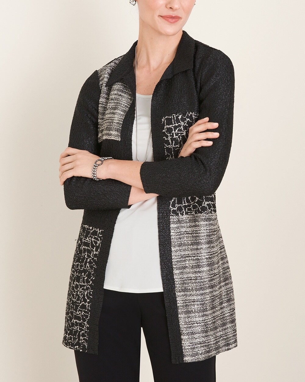 Travelers Collection Printed Crushed Jacket