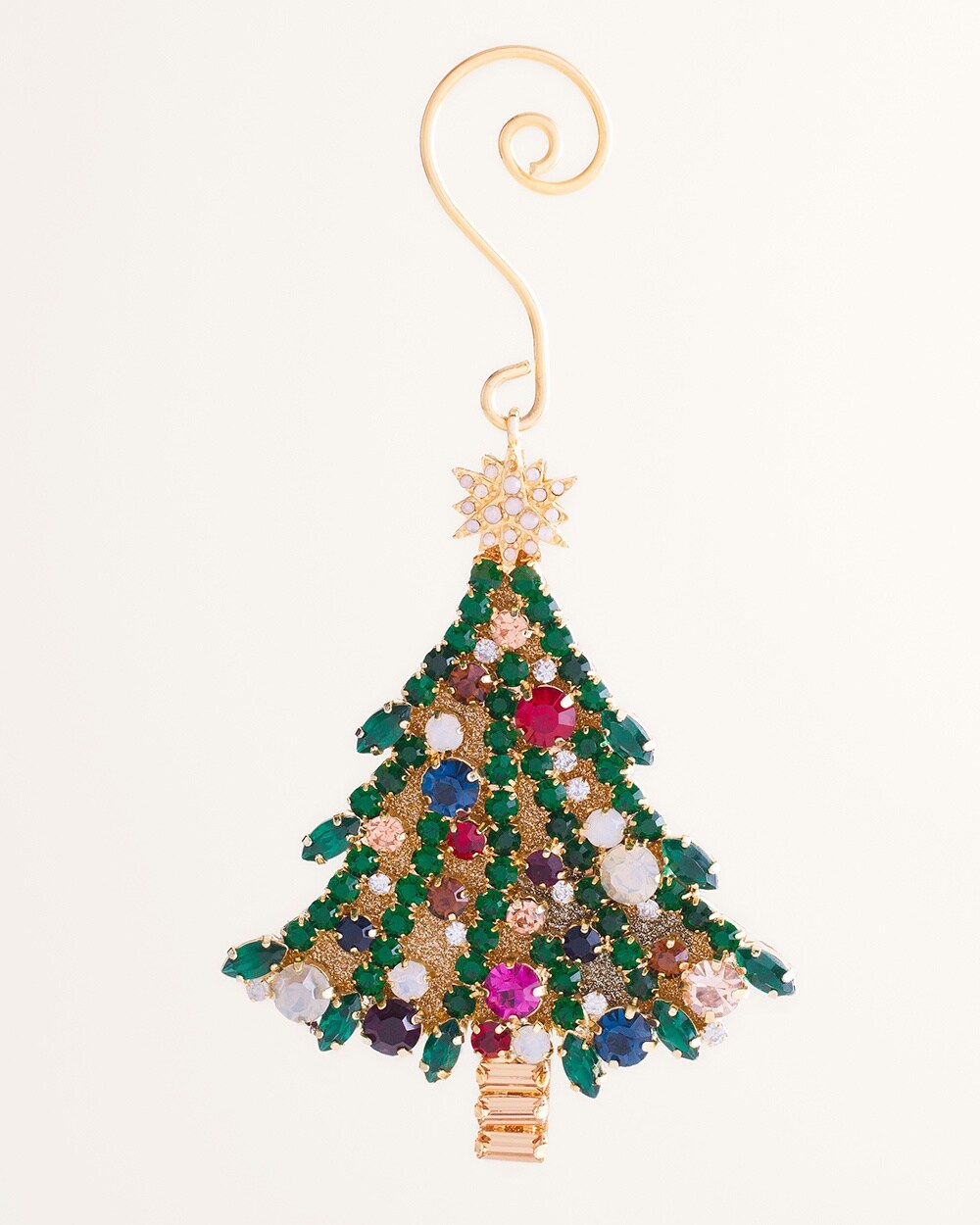 Faceted Simulated Stone Tree Ornament