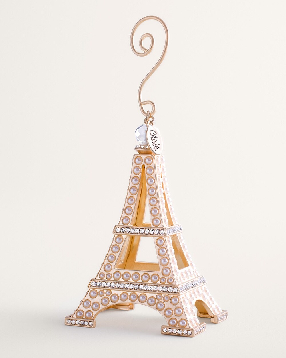 Faux-Pearl Eiffel Tower Ornament