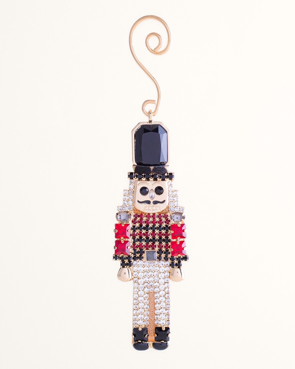 Faceted Simulated Stone Nutcracker Ornament