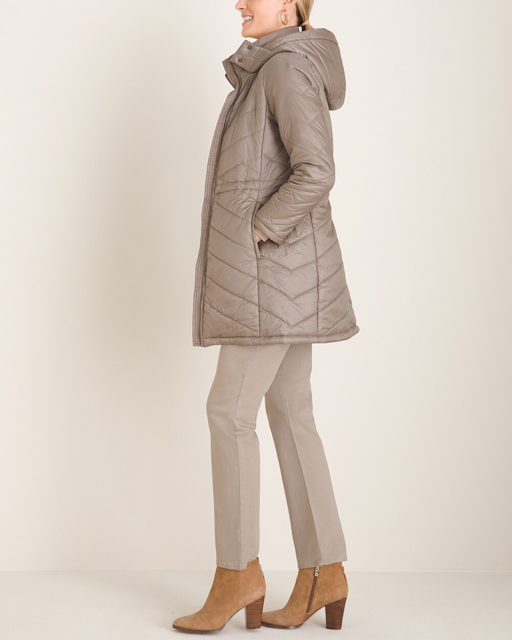 Packable Elongated Quilted Puffer Jacket - Chico's