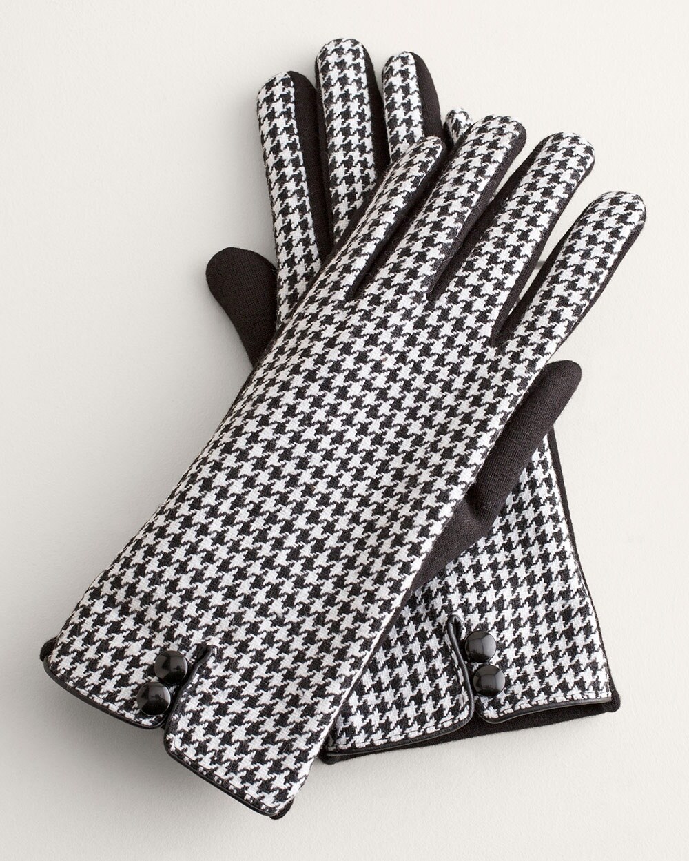 Herringbone-Print Gloves